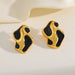 Pendientes geométricos irregulares de acero inoxidable dorados - Quierox - Tienda Online