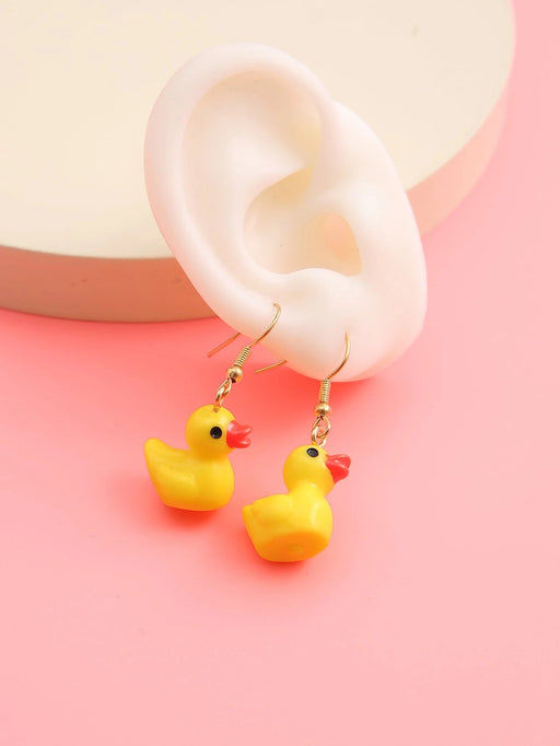 Pendientes largos con diseño de pato - Quierox - Tienda Online