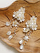 Pendientes largos flor & con perla artificial - Quierox - Tienda Online