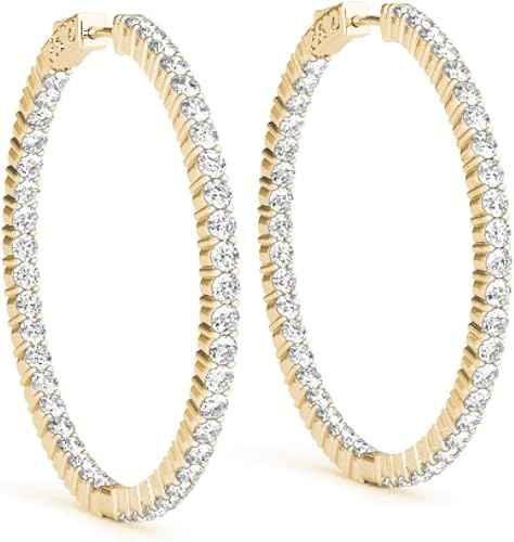 Pendientes para mujer de aro con diamantes de imitación - Quierox - Tienda Online