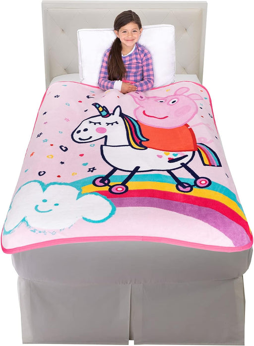 Peppa Pig Ropa de cama para niños, manta de micro Raschel súper suave - Quierox - Tienda Online