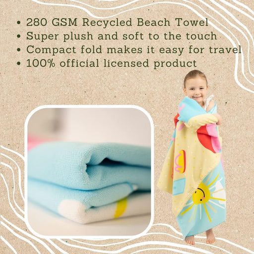 Peppa Pig Toalla de baño/piscina/playa 100% reciclada, súper suave y ligera para niños - Quierox - Tienda Online