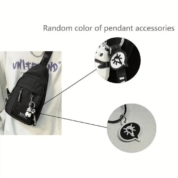 pequeño bolso bandolera bolsa de viaje para hombres mujeres con agujero para auriculares - Quierox - Tienda Online