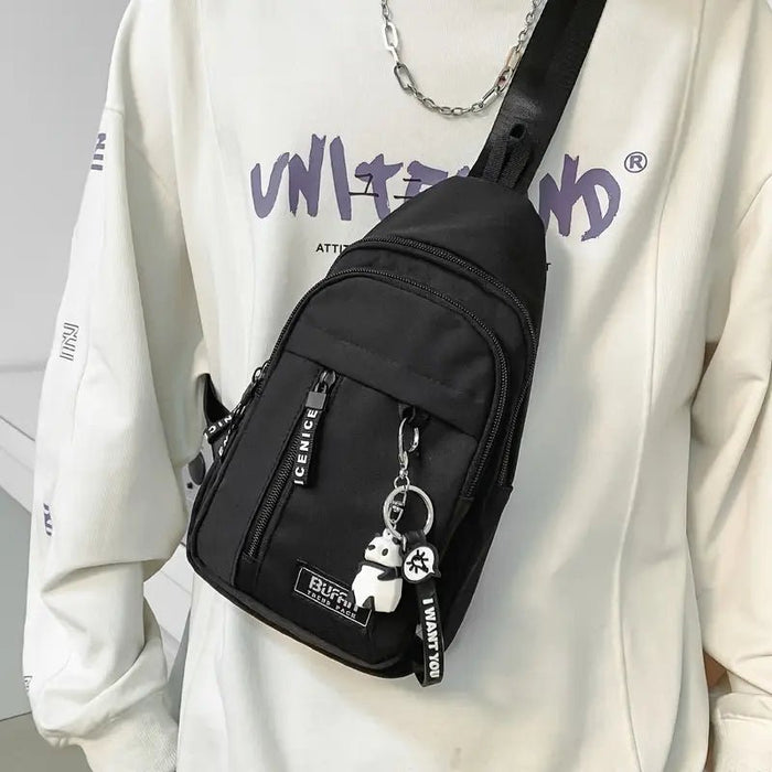 pequeño bolso bandolera bolsa de viaje para hombres mujeres con agujero para auriculares - Quierox - Tienda Online