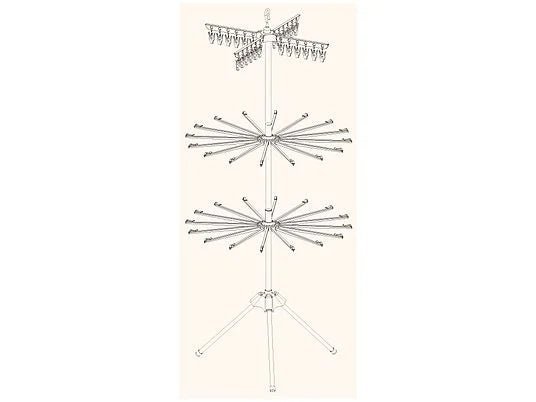 Perchero triangular independiente con diseño de soporte retráctil, plegable y que ahorra espacio - Quierox - Tienda Online
