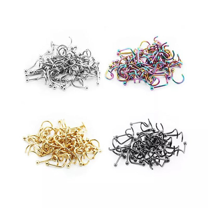 Perforación corporal perno nariz de acero inoxidable - Quierox - Tienda Online