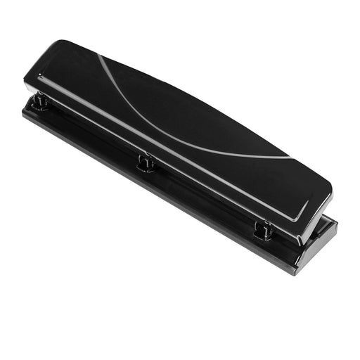 Perforadora de 3 agujeros, capacidad para 10 hojas, color negro - Quierox - Tienda Online