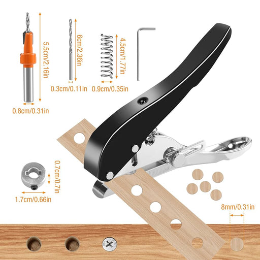 Perforadora de papel de 8 mm, tapas de tornillos, perforadora de orificios, alicates para perforar - Quierox - Tienda Online