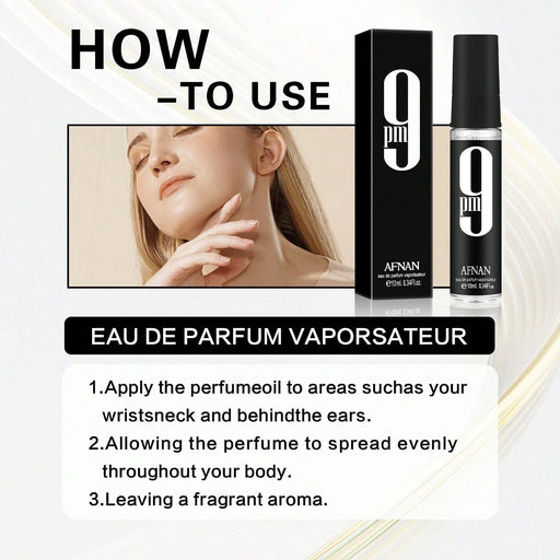 Perfume Afnan 9PM de 10 ml para hombre - Vainilla oriental EDP - Tamaño de prueba - Quierox - Tienda Online