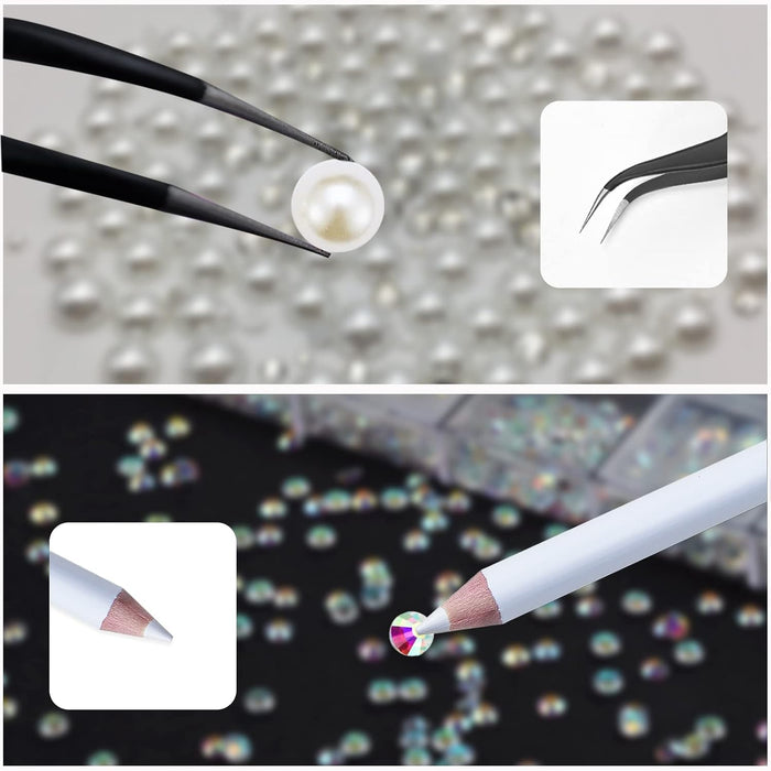 Perlas de uñas de diamantes de imitación para arte de uñas, gemas transparentes para uñas - Quierox - Tienda Online