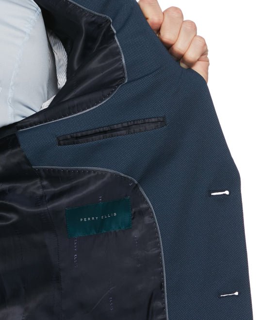 PERRY ELLIS CHAQUETA DE TRAJE DE PUNTO ELÁSTICO Y CORTE ENTALLADO - Quierox - Tienda Online