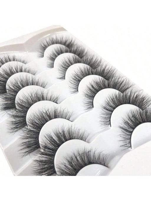 Pestañas postizas con efecto ojo de gato de visón sintético finas, 7 pares - Quierox - Tienda Online