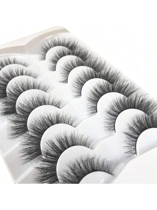 Pestañas postizas con efecto ojo de gato de visón sintético finas, 7 pares - Quierox - Tienda Online
