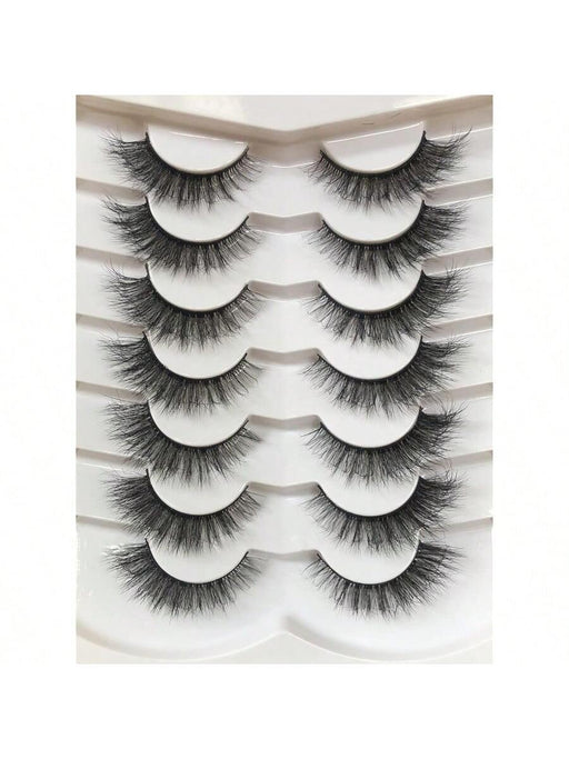 Pestañas postizas con efecto ojo de gato de visón sintético finas, 7 pares - Quierox - Tienda Online