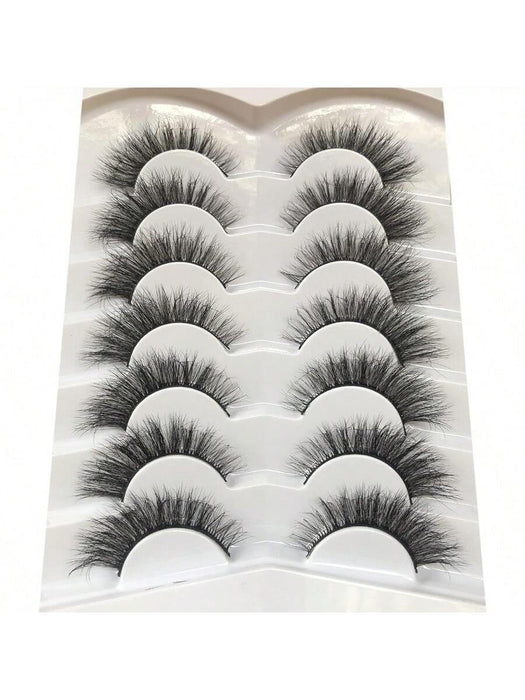 Pestañas postizas con efecto ojo de gato de visón sintético finas, 7 pares - Quierox - Tienda Online