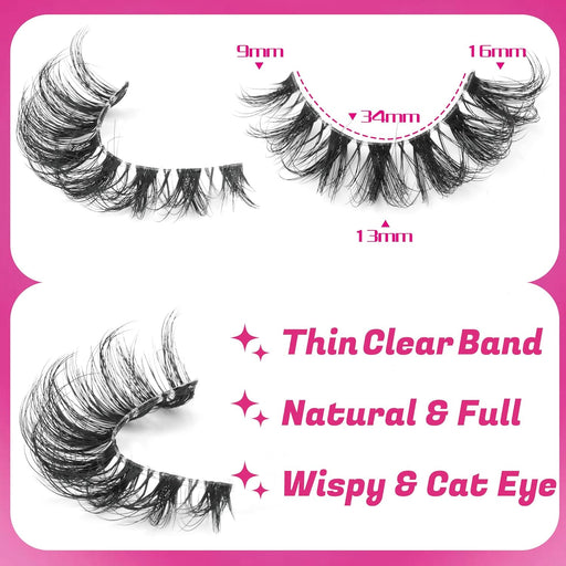 Pestañas postizas de aspecto natural, pestañas postizas de ojo de gato - Quierox - Tienda Online