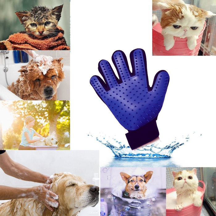 Pet Grooming Guante suave guante cepillo para polvo removedor de pelo de perro y gato manopla - Quierox - Tienda Online