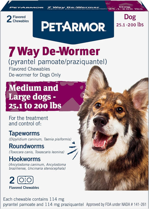 PetArmor - Desgusano desparasitador para perros (7 vías, pirantel pamoate y praziquantel) - Quierox - Tienda Online