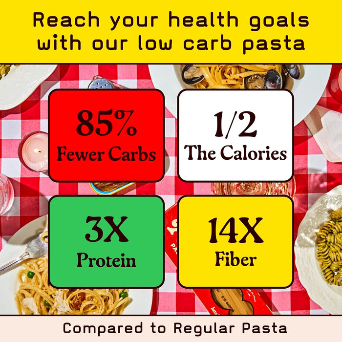 Pete's 3 paquetes de Pasta alta en proteínas, baja en carbohidratos | Rotini con 17g de proteínas, 7g de carbohidratos - Quierox - Tienda Online