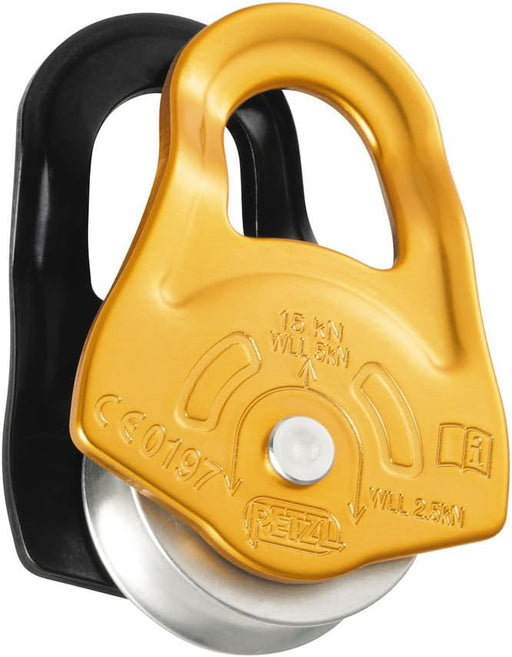 Petzl, Polea asociada, polea compacta con placas laterales oscilantes - Quierox - Tienda Online