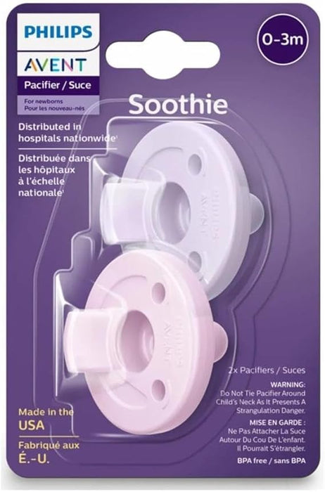 Philips Avent Soothie Chupete de silicona para bebés de 0 a 3 meses, paquete de 2 - Quierox - Tienda Online