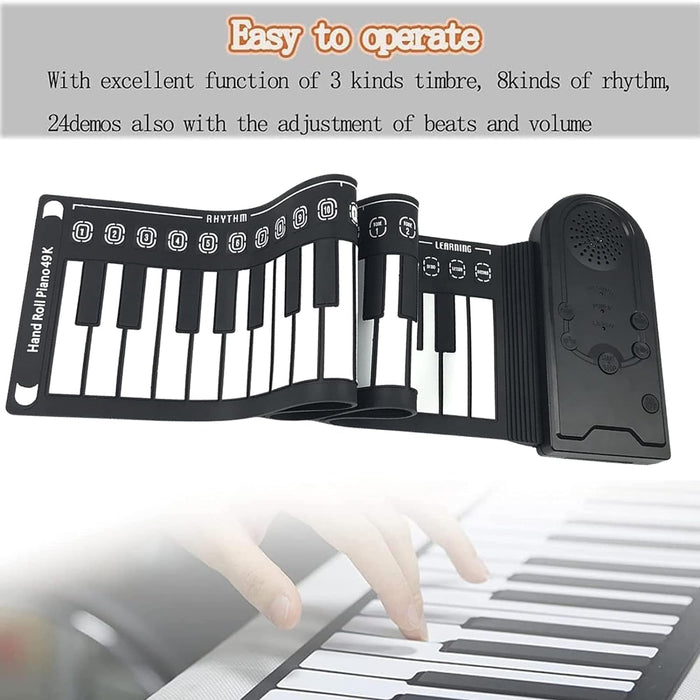 Piano electrónico portátil para principiantes, flexible - Quierox - Tienda Online