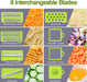 Picador de verduras, picador de cebolla multifuncional, picador de verduras de 15 pcs - Quierox - Tienda Online