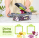 Picador de verduras, picador de cebolla multifuncional, picador de verduras de 15 pcs - Quierox - Tienda Online