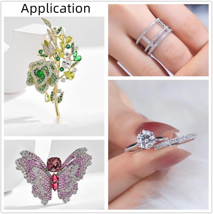 Piedras preciosas 1000 Uds. Piedra CZ suelta cortada a máquina redonda blanca de 1,5mm - Quierox - Tienda Online