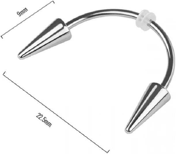 Piercing de acero inoxidable extremos Smiley Piercing Curvo Barbell - Quierox - Tienda Online