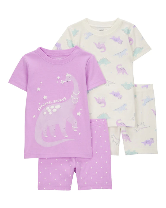 CARTER'S Pijama cuatro piezas de algodón, dos bermudas y dos remeras