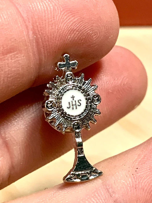 Pin de solapa de custodia | Sagrada Eucaristía | Santísimo Sacramento - Quierox - Tienda Online