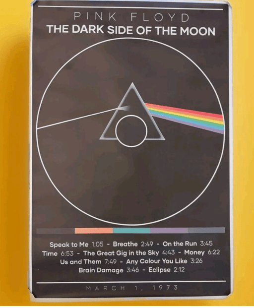 Pink Floyd - ¡Póster de lona! Dark Side Of The Moon - 1 de marzo de 1973 - Quierox - Tienda Online