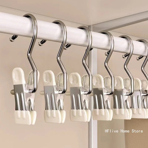 Pinzas de acero inoxidable para ropa, pinzas para ropa con gancho, pinzas portátiles para colgar ropa - Quierox - Tienda Online