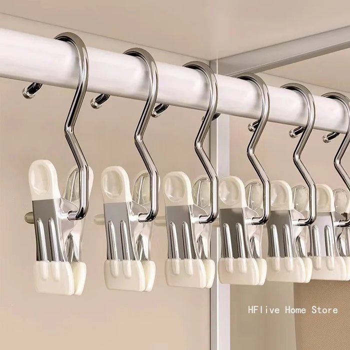 Pinzas de acero inoxidable para ropa, pinzas para ropa con gancho, pinzas portátiles para colgar ropa - Quierox - Tienda Online