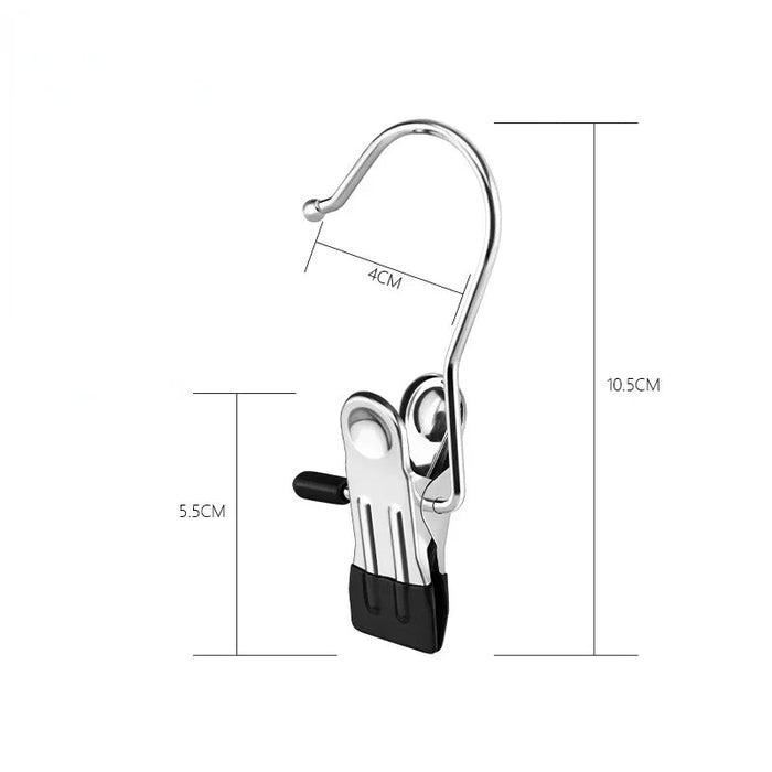 Pinzas de acero inoxidable para ropa, pinzas para ropa con gancho, pinzas portátiles para colgar ropa - Quierox - Tienda Online