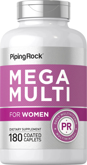 Piping Rock Mega Multi para mujer, 180 comprimidos recubiertos - Quierox - Tienda Online