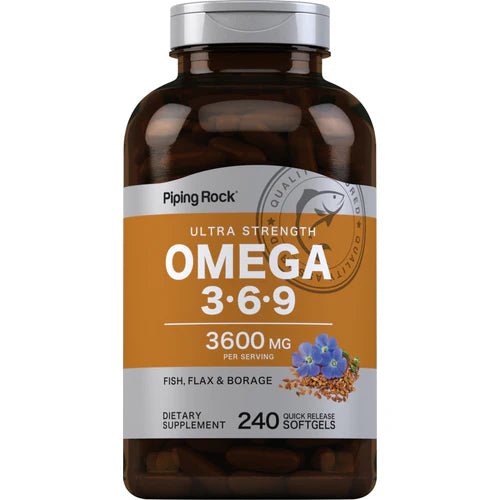 Piping Rock Multi Omega 3 - 6 - 9 Pescado, Linaza y Borraja, 240 Cápsulas Blandas - Quierox - Tienda Online