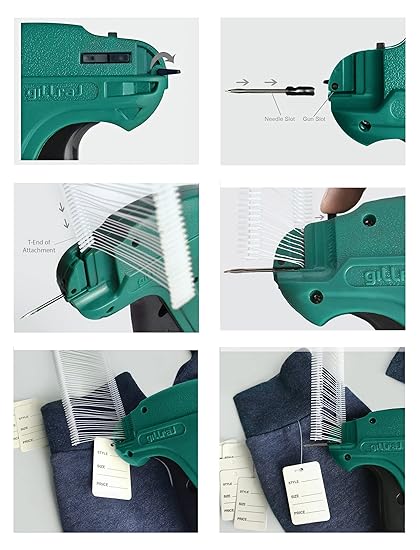 Pistola etiquetadora de ropa con 5000 púas estándar de 2" y 6 agujas - Quierox - Tienda Online