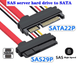 Placa base SFF - 8482 SAS 29P hembra a SATA 22P Cable macho 7 + 15PIN - Quierox - Tienda Online