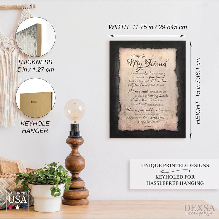 Placa de madera DEXSA Friend Prayer 11.75 x 15 pulgadas - Quierox - Tienda Online
