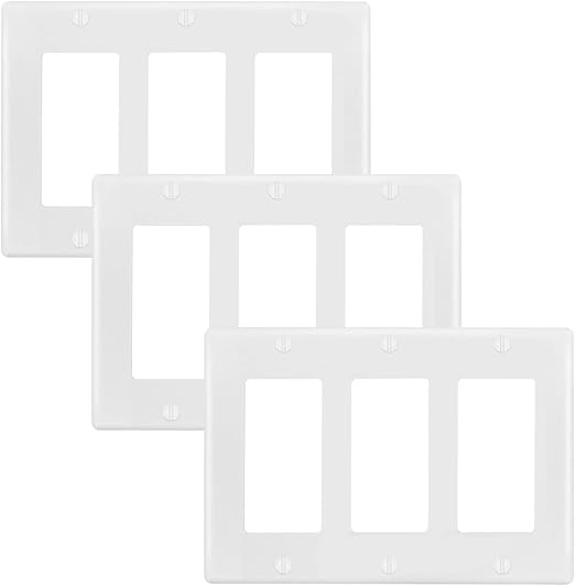 Placa de pared para interruptor de 3 segmentos, placa frontal - Quierox - Tienda Online