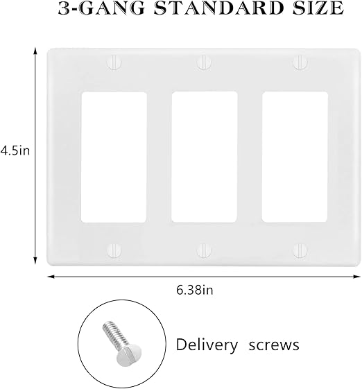 Placa de pared para interruptor de 3 segmentos, placa frontal - Quierox - Tienda Online