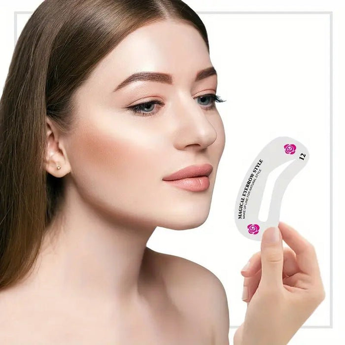 Plantillas para dar forma a las cejas con 24 estilos: kit de cuidado personal para mujeres - Quierox - Tienda Online