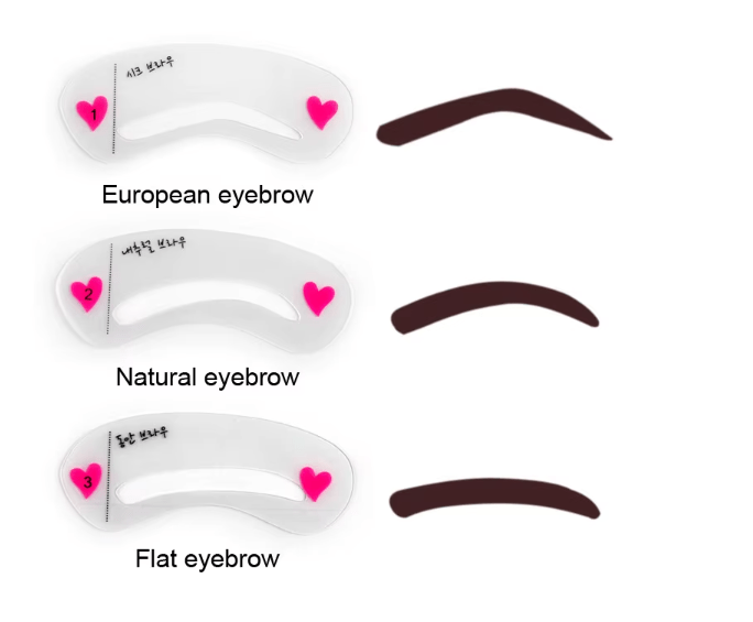 Plantillas reutilizables para cejas, 3 unids, tarjeta guía de dibujo - Quierox - Tienda Online