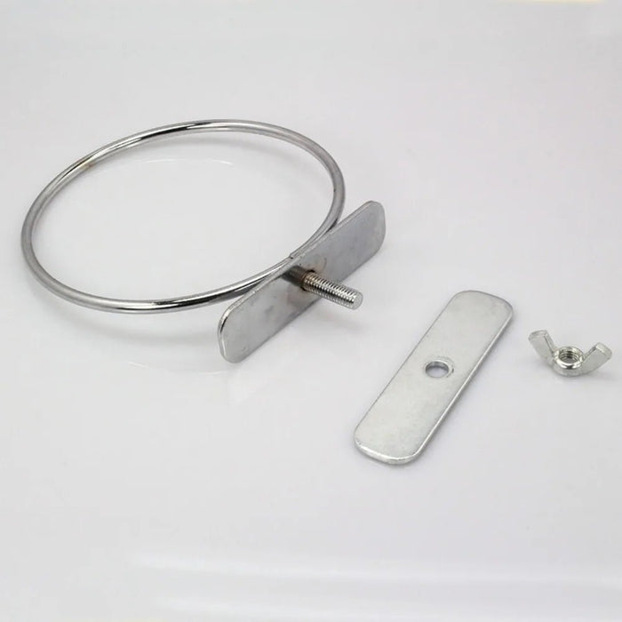 Plato de acero inoxidable para comida de mascotas, bebedero de agua con abrazadera de 10cm - Quierox - Tienda Online