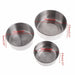 Plato de acero inoxidable para comida de mascotas, bebedero de agua con abrazadera de 10cm - Quierox - Tienda Online