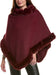 Poncho Surell con ribete de piel sintética - Quierox - Tienda Online