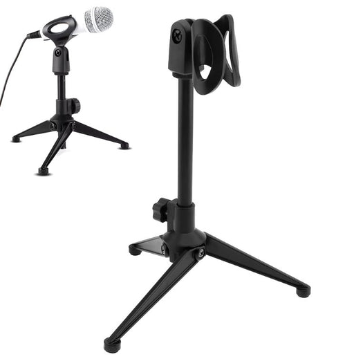 Porta Micrófono de Metal portátil, de tres patas soporte de elevación, ángulo de rotación de 180 grados - Quierox - Tienda Online