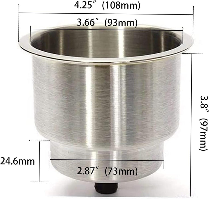 Portavasos de acero inoxidable marino con drenaje para yate - Quierox - Tienda Online